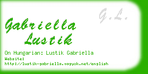 gabriella lustik business card